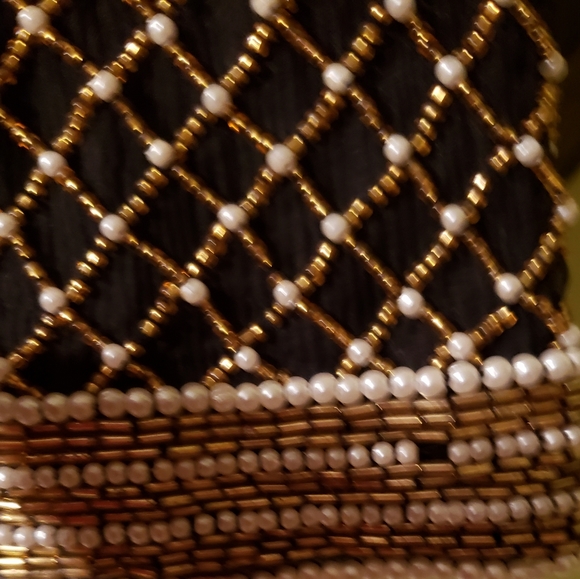 Pearls like and gold beaded top - Picture 10 of 11